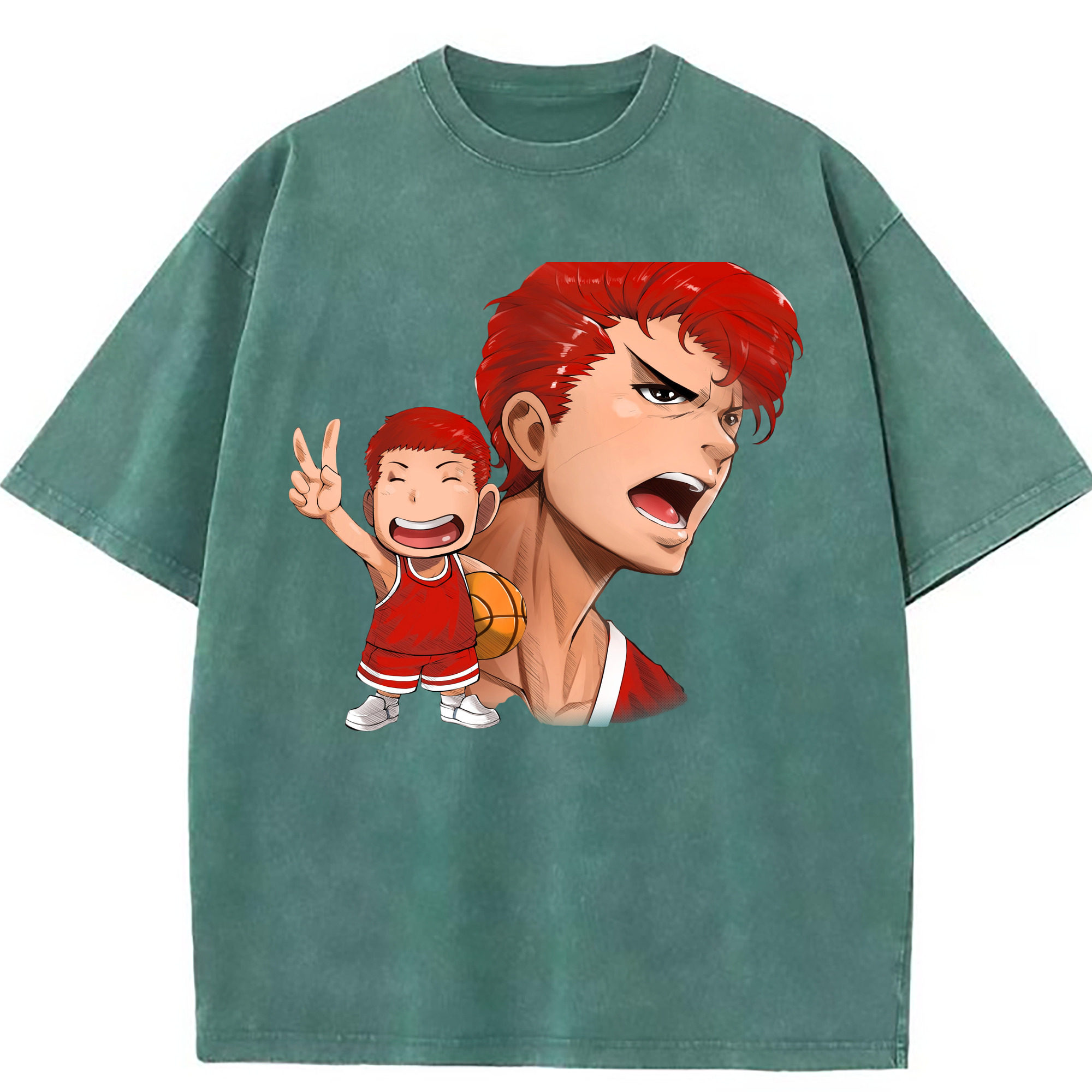 （画像用） SLAM DUNK／スラムダンク 綿100% ヴィンテージ風 半袖Tシャツ（フロントプリント）
